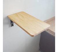 Tavolo pieghevole da parete per soggiorno in legno massello e staffe in acciaio inox moderno banco da lavoro tavolo da pranzo scrivania da appendere soluzione salvaspazio