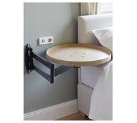Tavolo pieghevole da parete, piccolo tavolo rotondo da parete, tavolino pieghevole da caffè, vassoio | Tavolino galleggiante da divano, mensola estensibile, comodino con design ribaltabile | Ufficio i