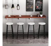 Tavolo pieghevole da parete, pieghevole, in legno, salvaspazio, design lungo e stretto, per negozi di tè al latte, bar, cucine, soluzione versatile per sala da pranzo