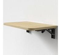 Tavolo pieghevole da parete, salvaspazio, in legno, per piccole cucine e uffici, marrone chiaro, 60 x 40 cm, scaffale pieghevole versatile per spazi limitati