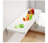 Tavolo pieghevole da parete salvaspazio in legno per sala da pranzo e computer, multifunzione, 40 x 60 cm, tavolo da parete galleggiante ideale per piccoli spazi e uffici domestici