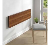 Tavolo pieghevole da parete, salvaspazio, tavolo da lavoro e lavanderia, portatile, con staffe resistenti (noce 80 x 40 cm) per piccoli spazi