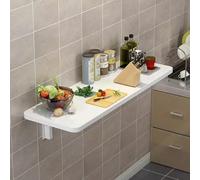 Tavolo pieghevole da parete, salvaspazio, tavolo da pranzo a ribalta, versatile, pieghevole, con staffe resistenti (100 x 30 cm, colore A)