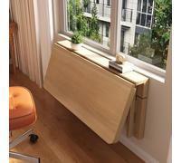 Tavolo Pieghevole da Parete, scrivania moderna in legno, scrivania per computer, tavolo da studio, tavolo da pranzo, scrivania per laptop, per sala da pranzo, studio, cucina, cena, lavanderia(50*100cm