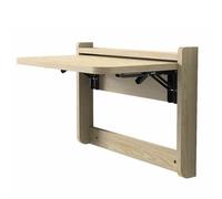 Tavolo pieghevole da parete, stabile, salvaspazio, con supporti in metallo, per piccoli spazi, lavanderia e fai da te (D 63,5 x 47 cm)