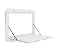 Tavolo pieghevole da picnic per camper in lega di alluminio, dimensioni tavolo 51 x 33 cm, accessorio per auto, campeggio, campeggio, design a doppio blocco, da parete, per camper (bianco)