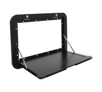 Tavolo pieghevole da picnic per camper in lega di alluminio, dimensioni tavolo 51 x 33 cm, accessorio per auto, campeggio, campeggio, design a doppio blocco, da parete, per camper (nero)