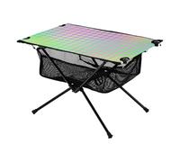 Tavolo pieghevole da spiaggia con design laser colorato, quadrati, compatti per vacanze al mare, con borsa per barbecue, feste, campeggio