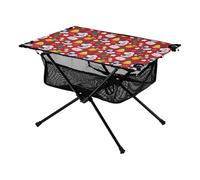 Tavolo pieghevole da spiaggia rosso Merry Christmas Party Beach tavoli pieghevoli con borsa per il trasporto per barbecue party campeggio