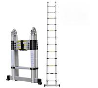 Tavolo pieghevole espandibile da 3,8 m - Design telescopico versatile in alluminio per uso domestico Caratteristiche lisca di pesce da 1,9 m o configurazione dritta, perfetto per eventi interni ed