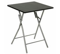 Tavolo Pieghevole Hespéride Nero Rosso Nero/Grigio Metallo Acciaio 60 x 60 x