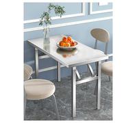 Tavolo pieghevole in acciaio inox, resistente e portatile, per cucina, ristorante, garage, utilità