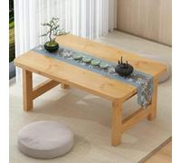 Tavolo pieghevole in bambù tatami, tavolino rettangolare per sedie a pavimento, tavolino basso per dipingere, leggere, imparare