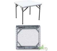 TAVOLO PIEGHEVOLE IN HDPE 87X87X74H RICHIUDIBILE GIARDINO QUADRATO CAMPING