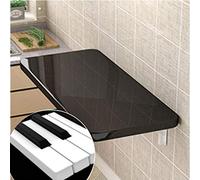 Tavolo pieghevole invisibile da parete, scrivania regolabile per cucina e sala da pranzo per piccoli spazi, carico massimo 100 kg, opzioni multiformato, perfetto per camera da letto e bagno (nero, 60