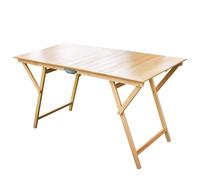TAVOLO PIEGHEVOLE LEGNO ALLUNGABILE GIARDINO ESTERNO PIC NIC PRANZO 70X140 CM