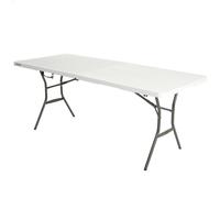 Tavolo Pieghevole Lifetime Bianco 185 x 74 x 76 cm Acciaio Plastica