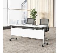 Tavolo pieghevole moderno per sala conferenze, confezione da 4, tavolo per riunioni con ruote girevoli per allenamento in ufficio, 119,9 x 39,9 x 74,9 cm, ideale per riunioni e collaborazioni
