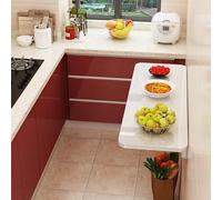 Tavolo pieghevole montato a parete-Cucina compatta e scrivania da pranzo, workstation a risparmio spaziale per piccoli spazi, scaffale a parete versatile per il bucato e l'uso del computer LWX