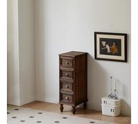 Tavolo pieghevole multifunzionale, Cassettiera con cassetti in stile fattoria, contenitore verticale con 4 piedini in legno massello, torre di stoccaggio stretta, alta e sottile, mobiletto da paviment