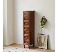 Tavolo pieghevole multifunzionale, Cassettiera con cassetti in stile fattoria, contenitore verticale con 4 piedini in legno massello, torre di stoccaggio stretta, alta e sottile, mobiletto da paviment