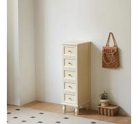 Tavolo pieghevole multifunzionale, Cassettiera con cassetti in stile fattoria, contenitore verticale con 4 piedini in legno massello, torre di stoccaggio stretta, alta e sottile, mobiletto da paviment