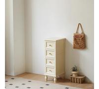 Tavolo pieghevole multifunzionale, Cassettiera con cassetti in stile fattoria, contenitore verticale con 4 piedini in legno massello, torre di stoccaggio stretta, alta e sottile, mobiletto da paviment