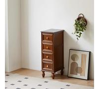 Tavolo pieghevole multifunzionale, Cassettiera con cassetti in stile fattoria, contenitore verticale con 4 piedini in legno massello, torre di stoccaggio stretta, alta e sottile, mobiletto da paviment
