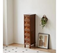 Tavolo pieghevole multifunzionale, Cassettiera con cassetti in stile fattoria, contenitore verticale con 4 piedini in legno massello, torre di stoccaggio stretta, alta e sottile, mobiletto da paviment