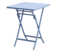 Tavolo pieghevole multifunzionale da esterno, tavolino rotondo/quadrato per giardino, bistrot, uso interno/esterno, 9 opzioni di colore, compatto, 55 x 55 x 72 cm (blu)