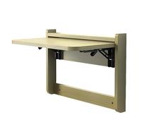 Tavolo pieghevole multifunzionale da parete, per camera da letto, bagno e balcone, tavolo salvaspazio invisibile per la biancheria, in rovere, 63,5 x 47 cm