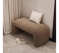 Tavolo pieghevole multifunzionale, Panca moderna imbottita for la fine del letto, panca in pile for l'ingresso della camera da letto, sgabello decorativo con struttura in legno for soggiorno, sala da