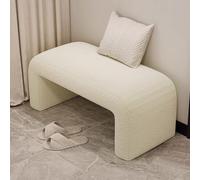 Tavolo pieghevole multifunzionale, Panca moderna imbottita for la fine del letto, panca in pile for l'ingresso della camera da letto, sgabello decorativo con struttura in legno for soggiorno, sala da