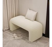 Tavolo pieghevole multifunzionale, Panca moderna imbottita for la fine del letto, panca in pile for l'ingresso della camera da letto, sgabello decorativo con struttura in legno for soggiorno, sala da