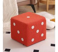 Tavolo pieghevole multifunzionale, pouf quadrato in lana sintetica a forma di dadi, poggiapiedi morbido e peloso con cartoni animati, sgabelli creativi a forma di dadi per la casa, il soggiorno e