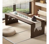 Tavolo pieghevole multifunzionale, Tavolino da caffè giapponese antico pieghevole, versatile tavolino basso pieghevole in legno for soggiorno Tatami(Original Wood,47.24"Lx18.9"Wx15.75"H(120x48x40cm))