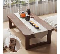Tavolo pieghevole multifunzionale, Tavolino giapponese pieghevole basso, tavolino da caffè in bambù for sedersi sul pavimento, scrivania da tè vintage portatile for camera da letto con tatami e finest