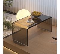 Tavolo pieghevole multifunzionale, Tavolino laterale a forma di U in acrilico trasparente, moderno tavolino con bordi arrotondati, elegante tavolino da caffè for piccoli spazi, camera da letto e soggi