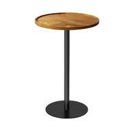 Tavolo pieghevole multifunzionale, Tavolo alto rotondo in legno for bevande, moderno tavolo da cocktail con robusta base in metallo, piccolo tavolo angolare for il tempo libero for cucina, sala da pra