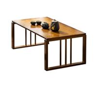 Tavolo pieghevole multifunzionale, Tavolo da pavimento giapponese vintage, tavolino basso in bambù for sedersi sul pavimento, tavolo da picnic portatile for il soggiorno, tatami, tè, meditazione, sala