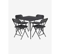 Tavolo pieghevole Outwell Corda Picnic + 4 sedie pieghevoli nero