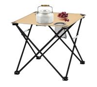 Tavolo pieghevole per campeggio, tavolo da viaggio pieghevole con 2 portabicchieri, accessorio da campeggio per esterni, portatile, per pranzo, viaggi, escursionismo, , cortile, balcone, giardino