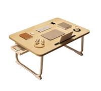 Tavolo pieghevole per computer portatile con portabicchieri e slot per schede, design compatto per laptop e snack, nessun montaggio richiesto
