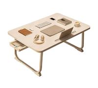 Tavolo pieghevole per computer portatile con portabicchieri e slot per schede, design compatto per laptop e snack, nessun montaggio richiesto