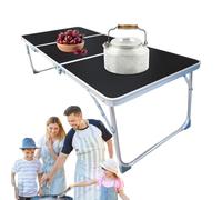 Tavolo pieghevole per esterni - Scrivania da picnic in alluminio leggero - Stazione barbecue portatile | Mobili regolabili in altezza superficie di viaggio compatta, ultra leggera - Piattaforma per