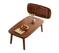 Tavolo pieghevole per piccoli spazi, portatile, rettangolare, basso tavolo per camera da letto, soggiorno, balcone, minimalista giapponese, design senza assemblaggio, non richiede assemblaggio