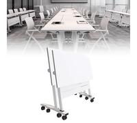 Tavolo pieghevole per sala conferenze, carrello pieghevole con ruote, tavolo portatile per seminari e riunioni, robusto e mobile per uso in ufficio e aziendale.