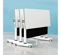 Tavolo Pieghevole per Sala conferenze, Tavolo da Allenamento Mobile da 1/3 Pezzi con Ruote silenziose a 360°, Ripiani portaoggetti e deflettori, per Aula di Formazione in Ufficio (Colore: 3