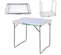 Tavolo pieghevole portatile in alluminio leggero con maniglia per il trasporto, squisito uso interno/esterno per campeggio, giardino, barbecue e sala da pranzo, 80 x 60 x 69 cm, adatto al Regno Unito