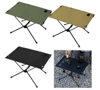Tavolo pieghevole portatile per campeggio, design leggero e compatto, per avventure all'aria aperta, colore: nero